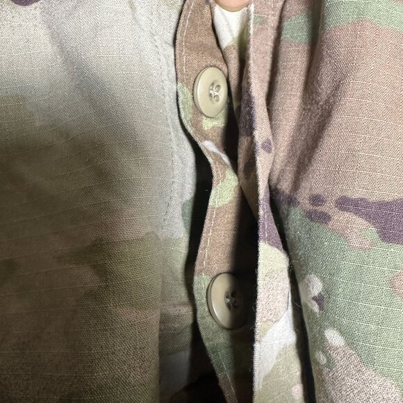 US Military Army Unpatched Field Coat Jacket Men L Camo Green Outerwear Brown - Picture 11 of 12